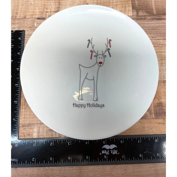 Gordon Bleu Happy Holidays Reindeer Plates Set Of 2 - Picture 5 of 5